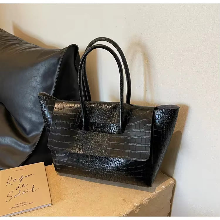 Jessica Embossed Vegan Leather Tote