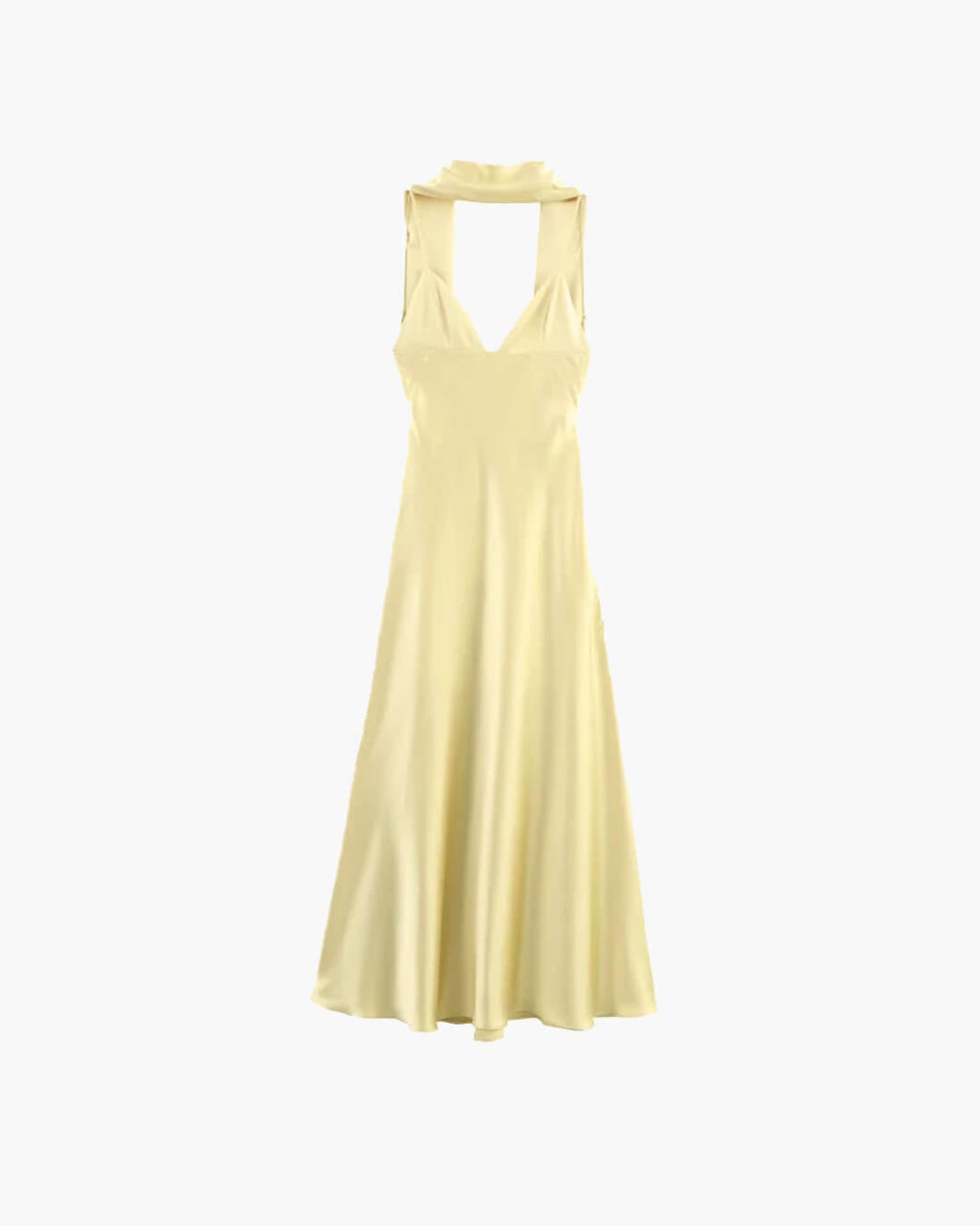 Bianca Satin Maxi Dress with Scarf