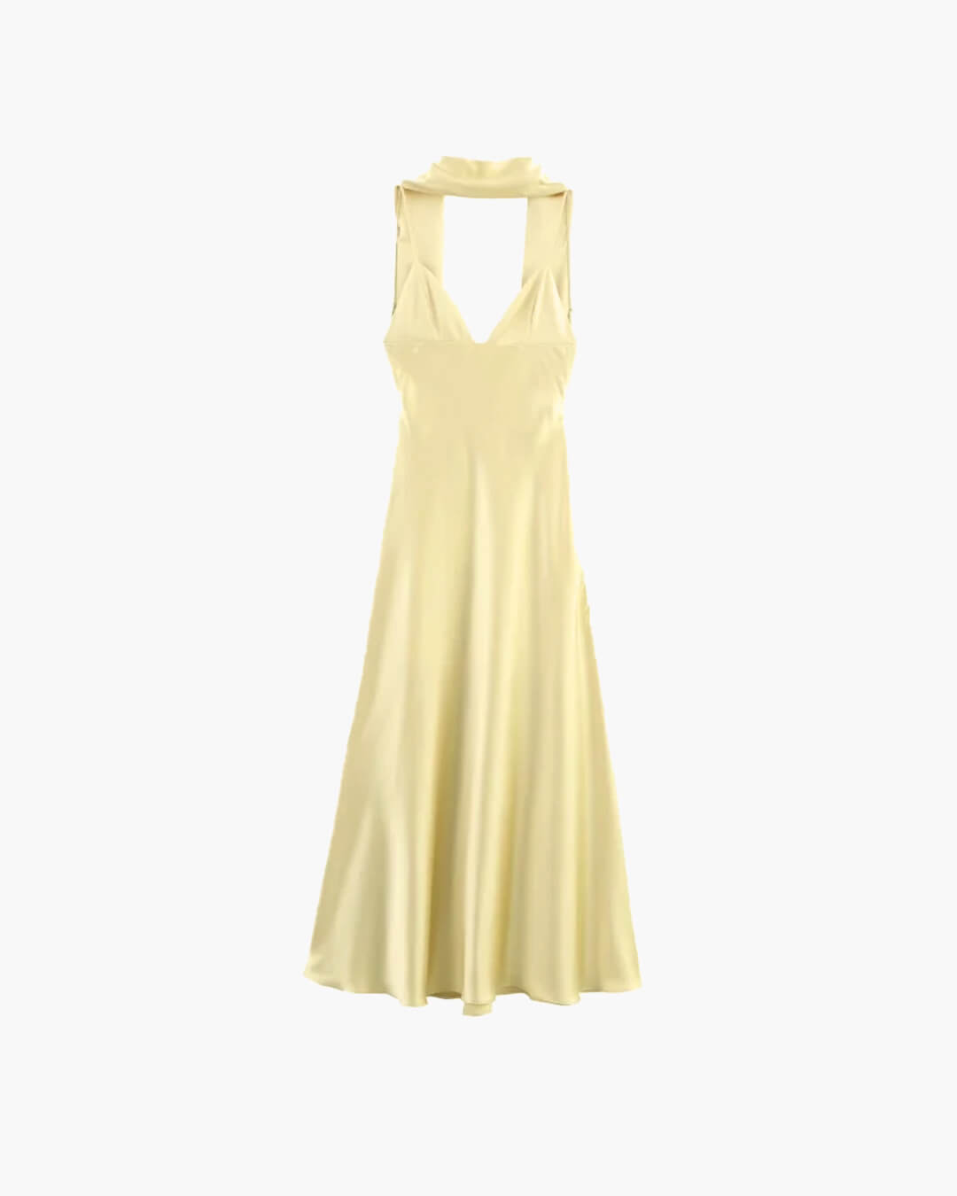 Bianca Satin Maxi Dress with Scarf
