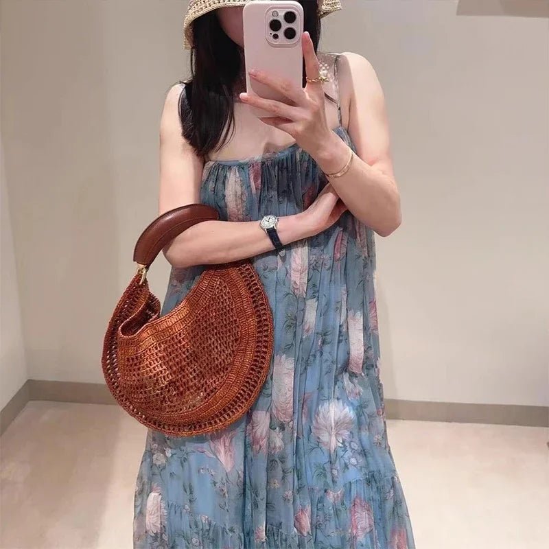 Amanda Crescent Woven Underarm Bag