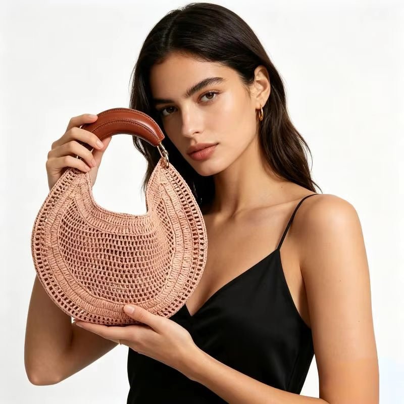 Amanda Crescent Woven Underarm Bag