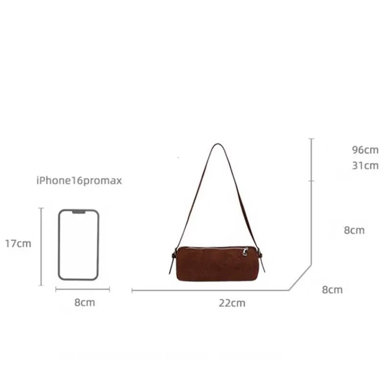 Beatrice Faux Suede Pillow Hobo Bag