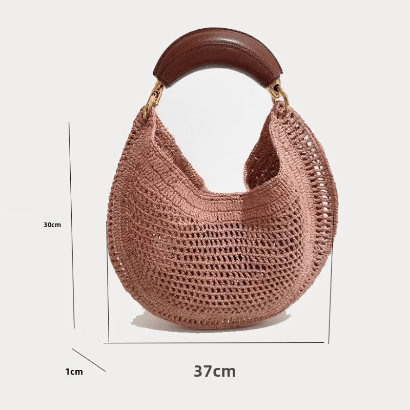 Bianca Crescent Woven Bag