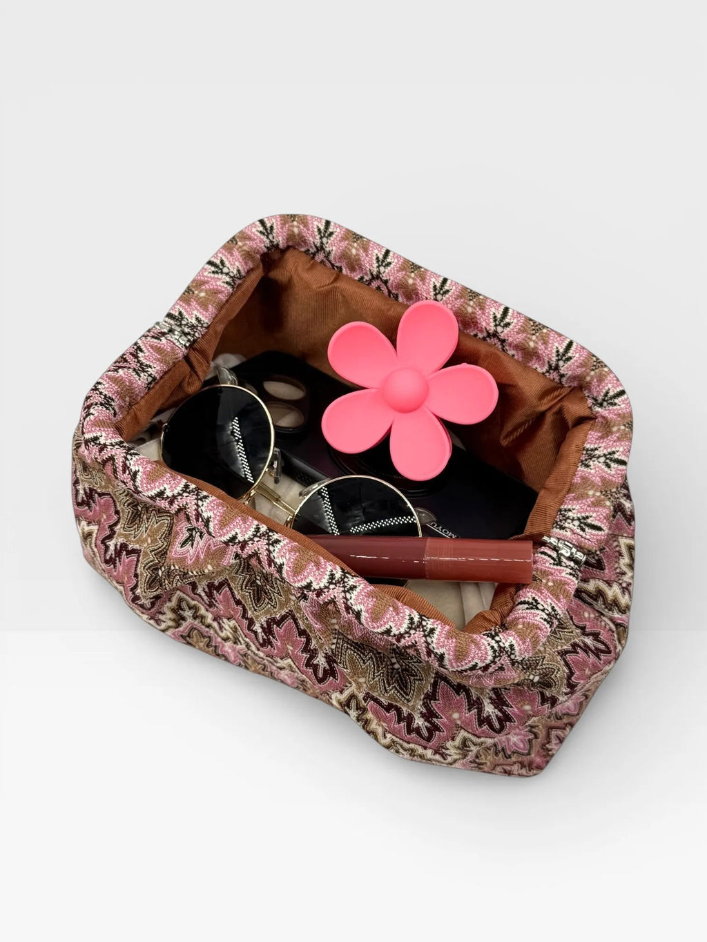 Bianca Jacquard Pleated Clutch