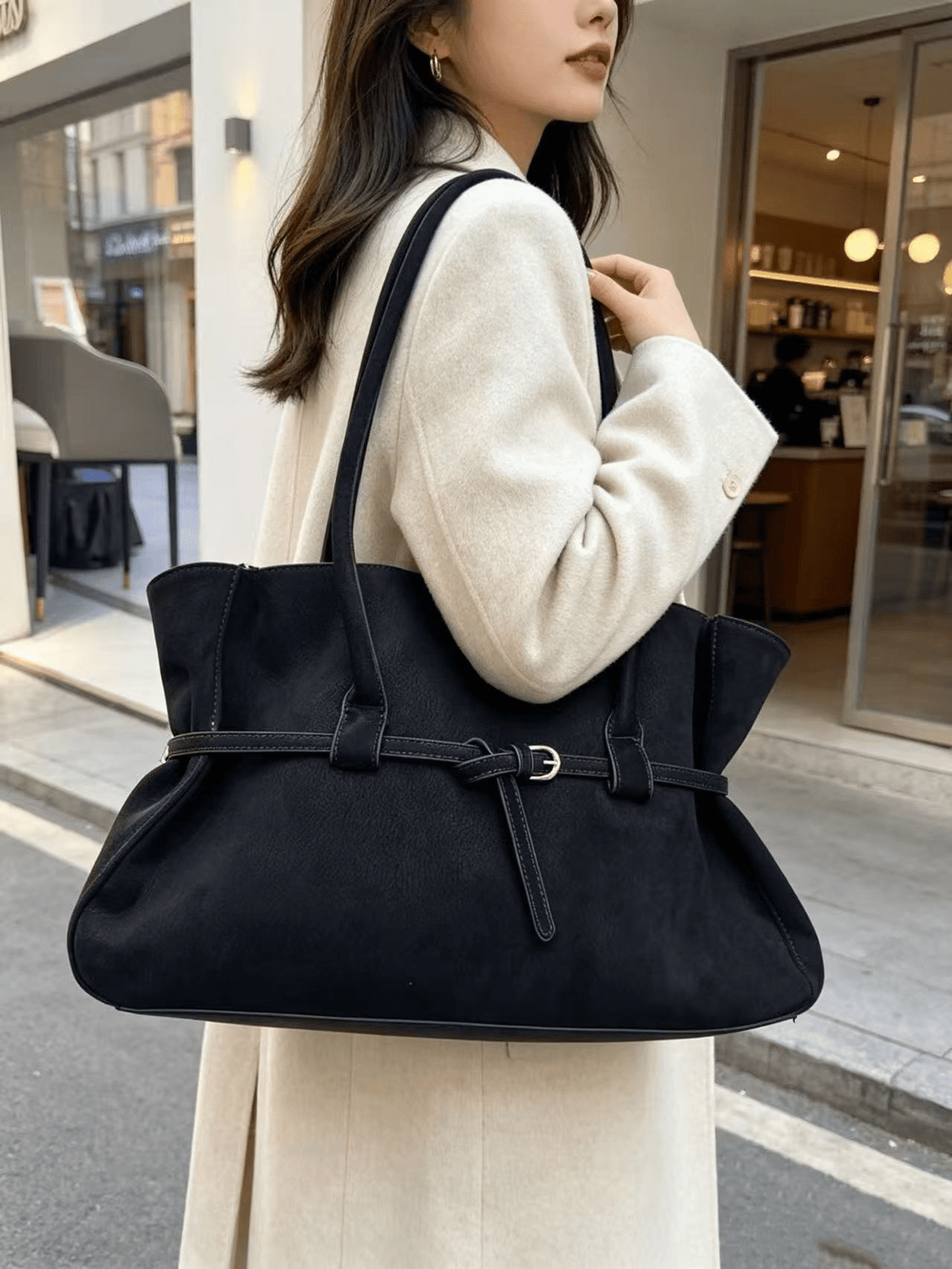 Briana Belted Tote Bag