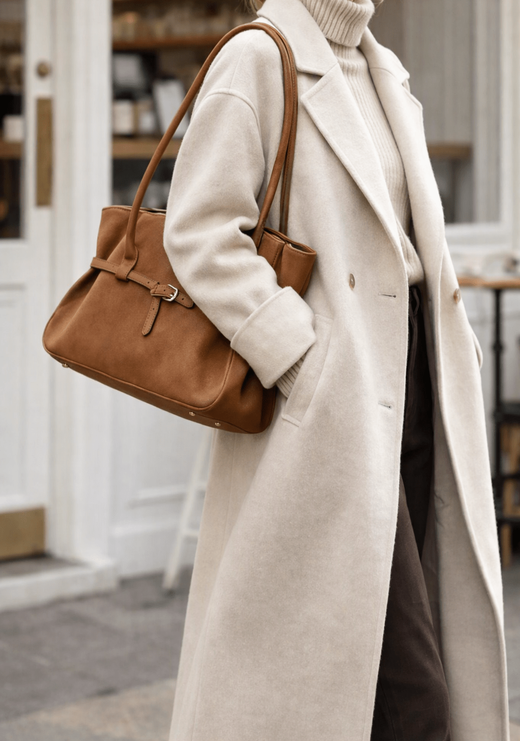 Briana Belted Tote Bag