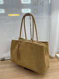 Carly Frosted Faux Suede Tote Bag