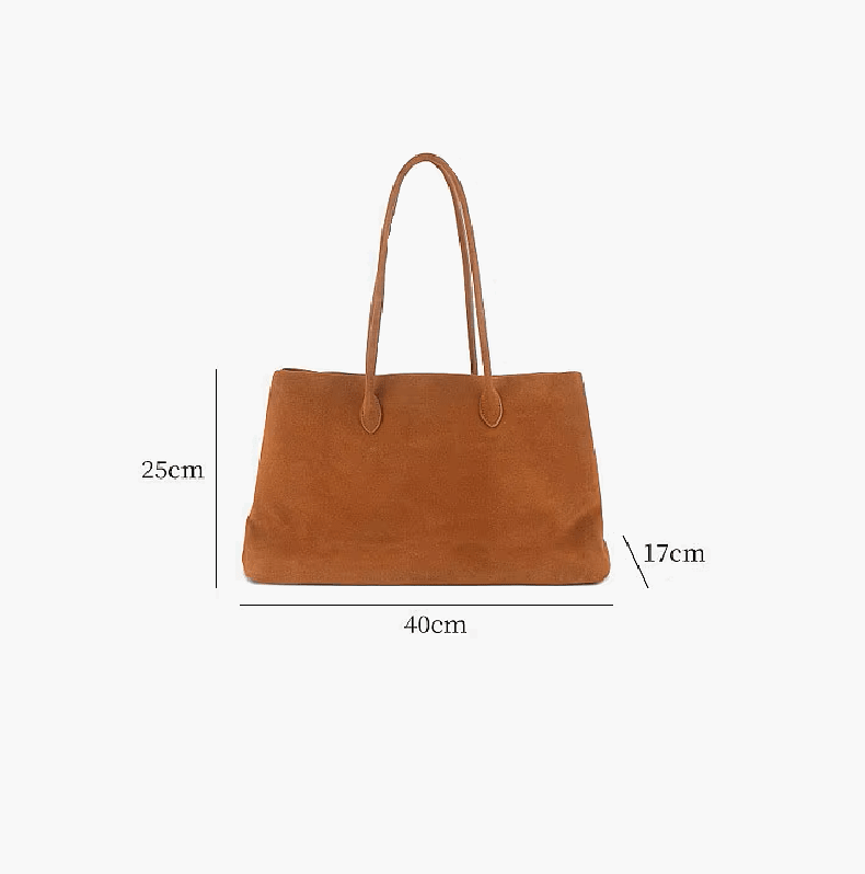 Carly Frosted Faux Suede Tote Bag