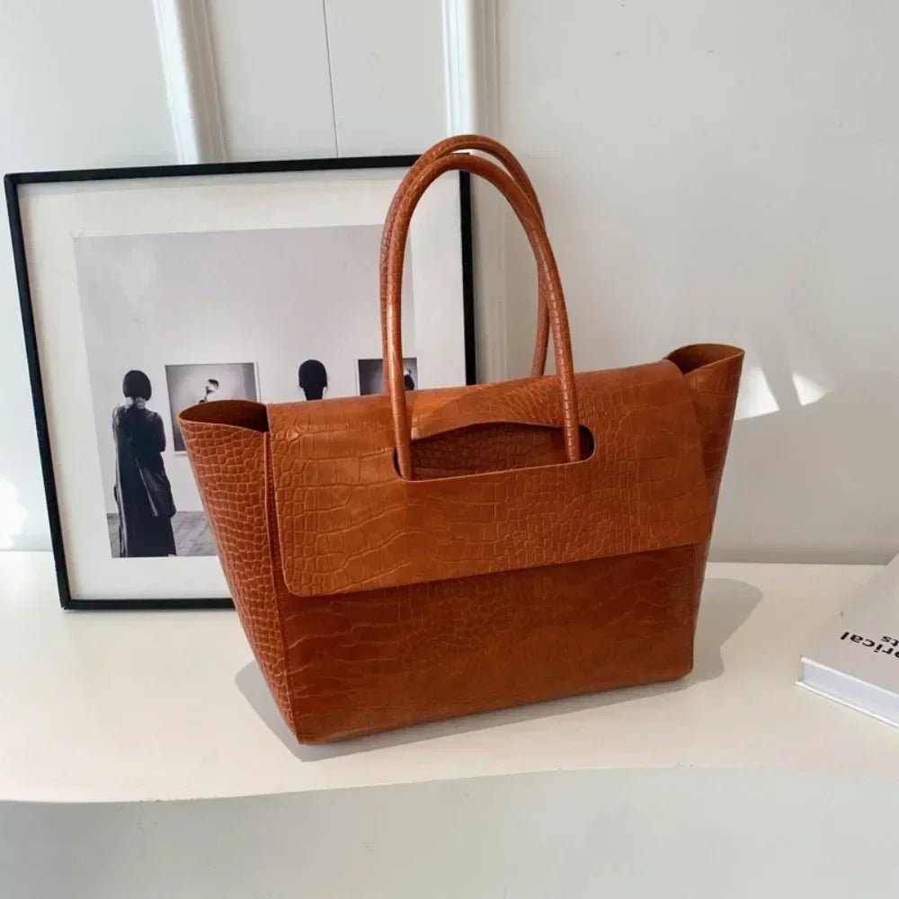 Jessica Embossed Vegan Leather Tote