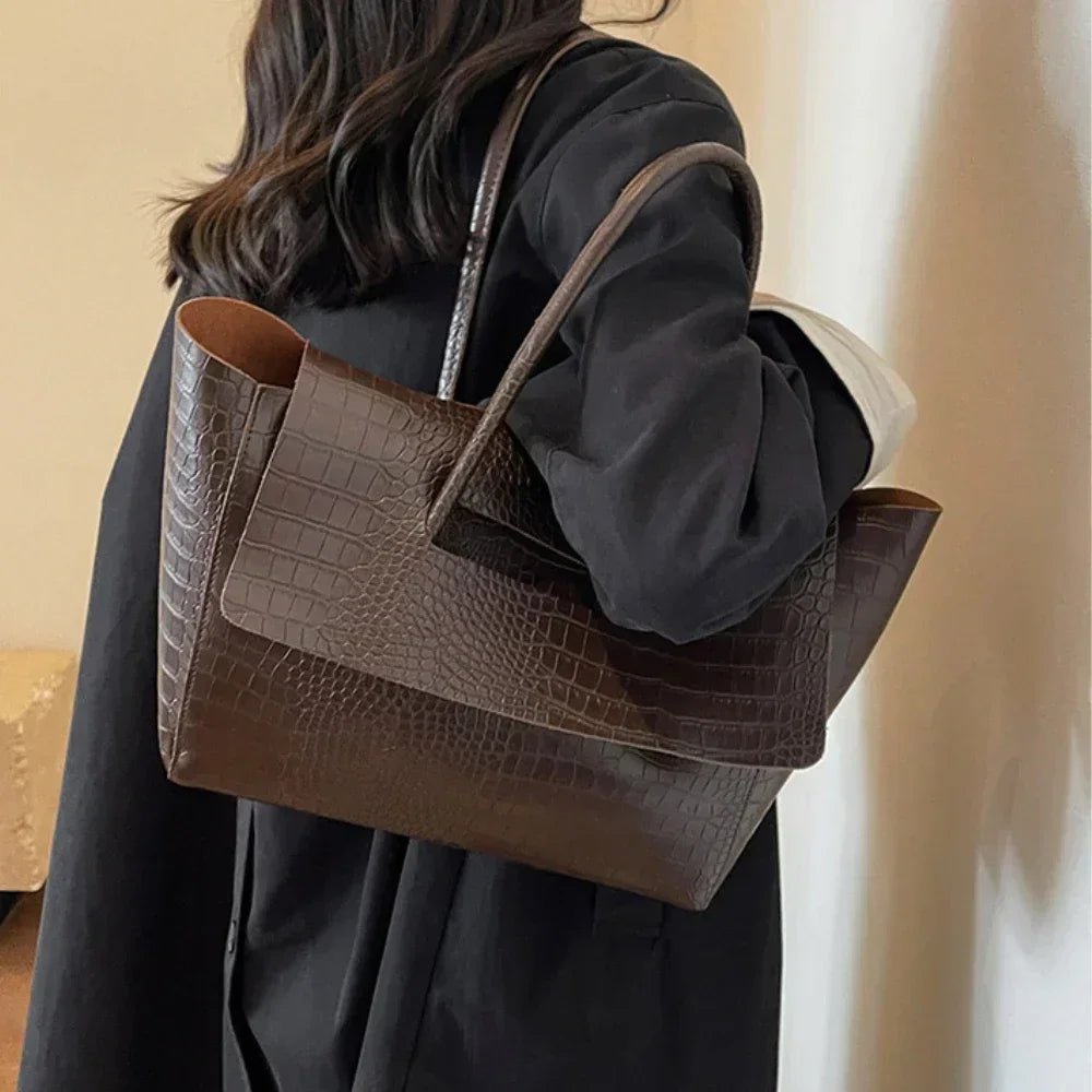 Jessica Embossed Vegan Leather Tote