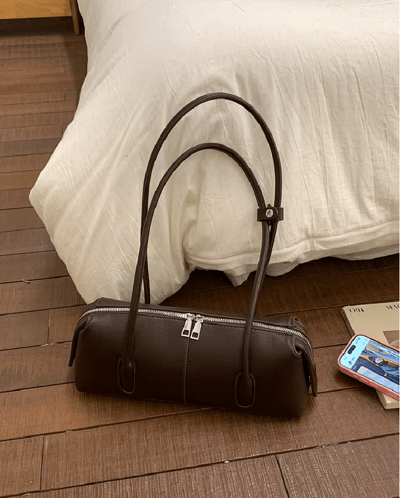 Julie Cylindrical Vegan Leather Shoulder Bag