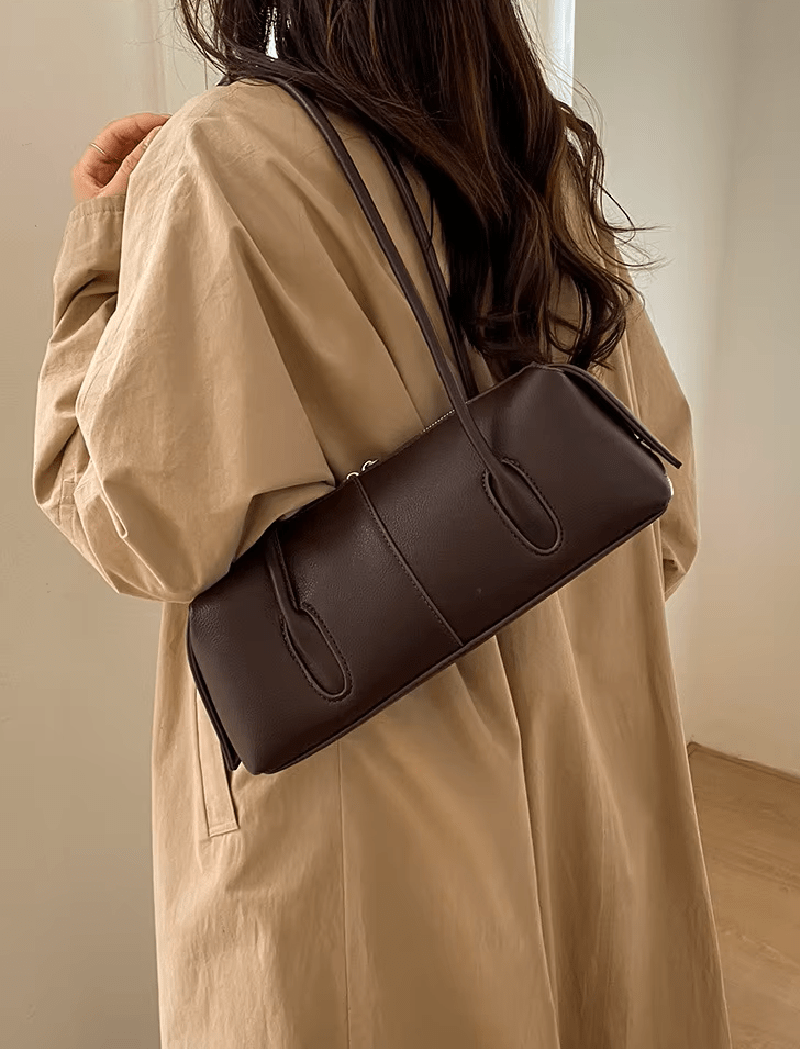 Julie Cylindrical Vegan Leather Shoulder Bag