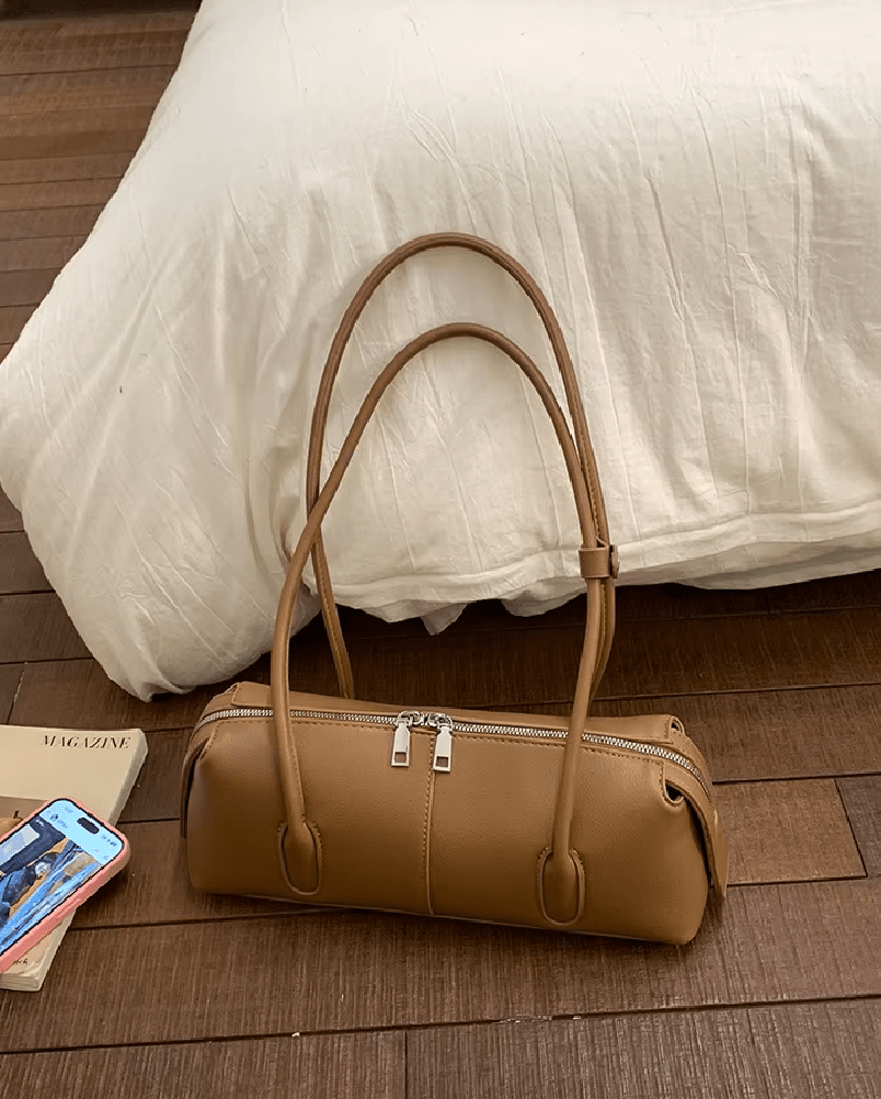 Julie Cylindrical Vegan Leather Shoulder Bag
