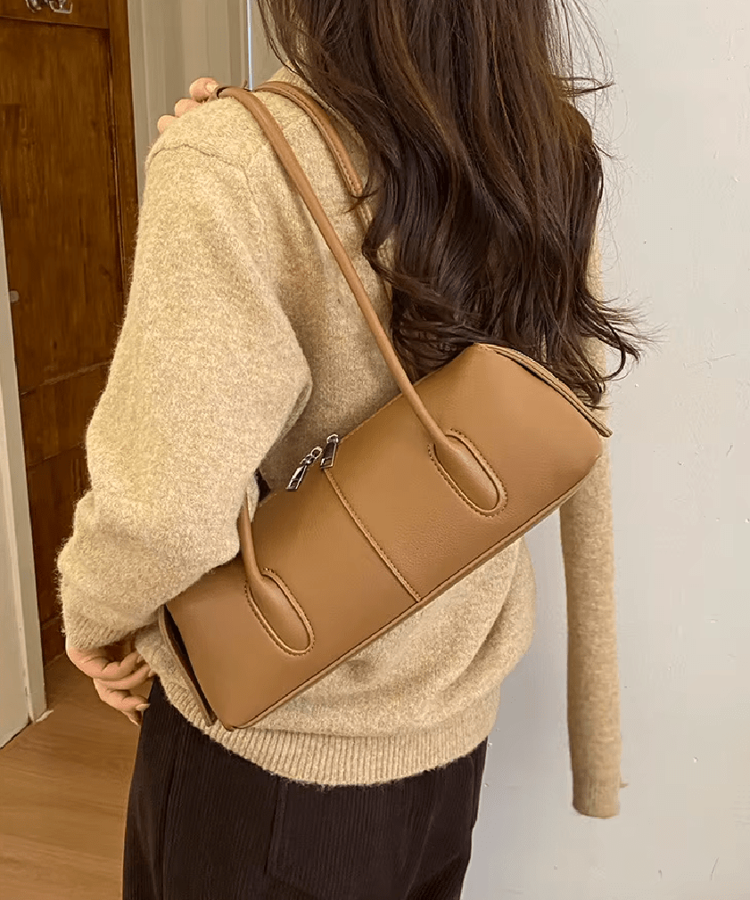Julie Cylindrical Vegan Leather Shoulder Bag
