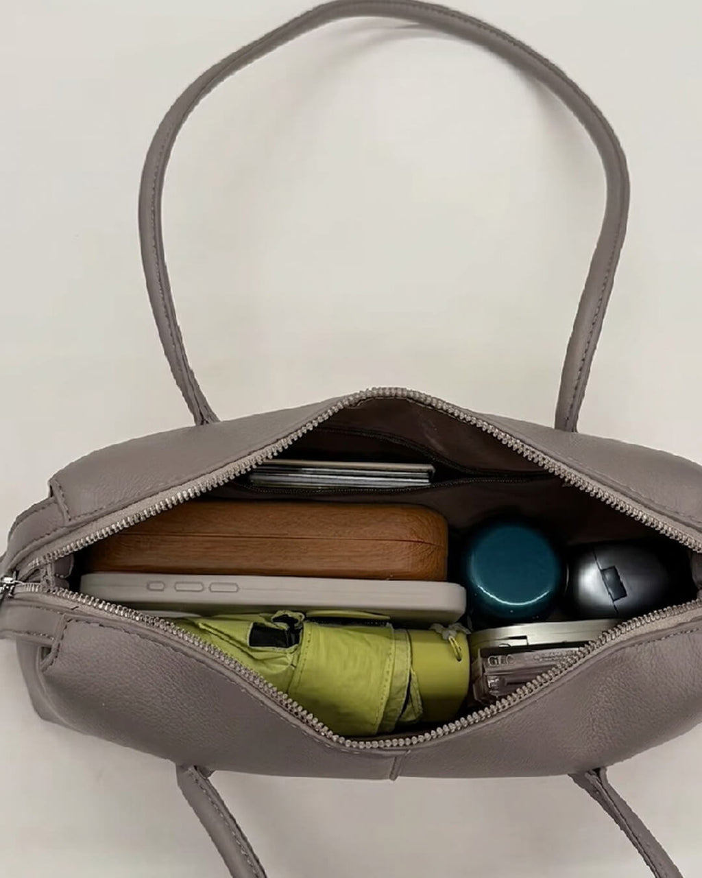 Julie Cylindrical Vegan Leather Shoulder Bag