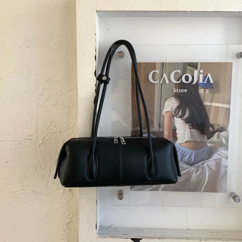 Julie Cylindrical Vegan Leather Shoulder Bag