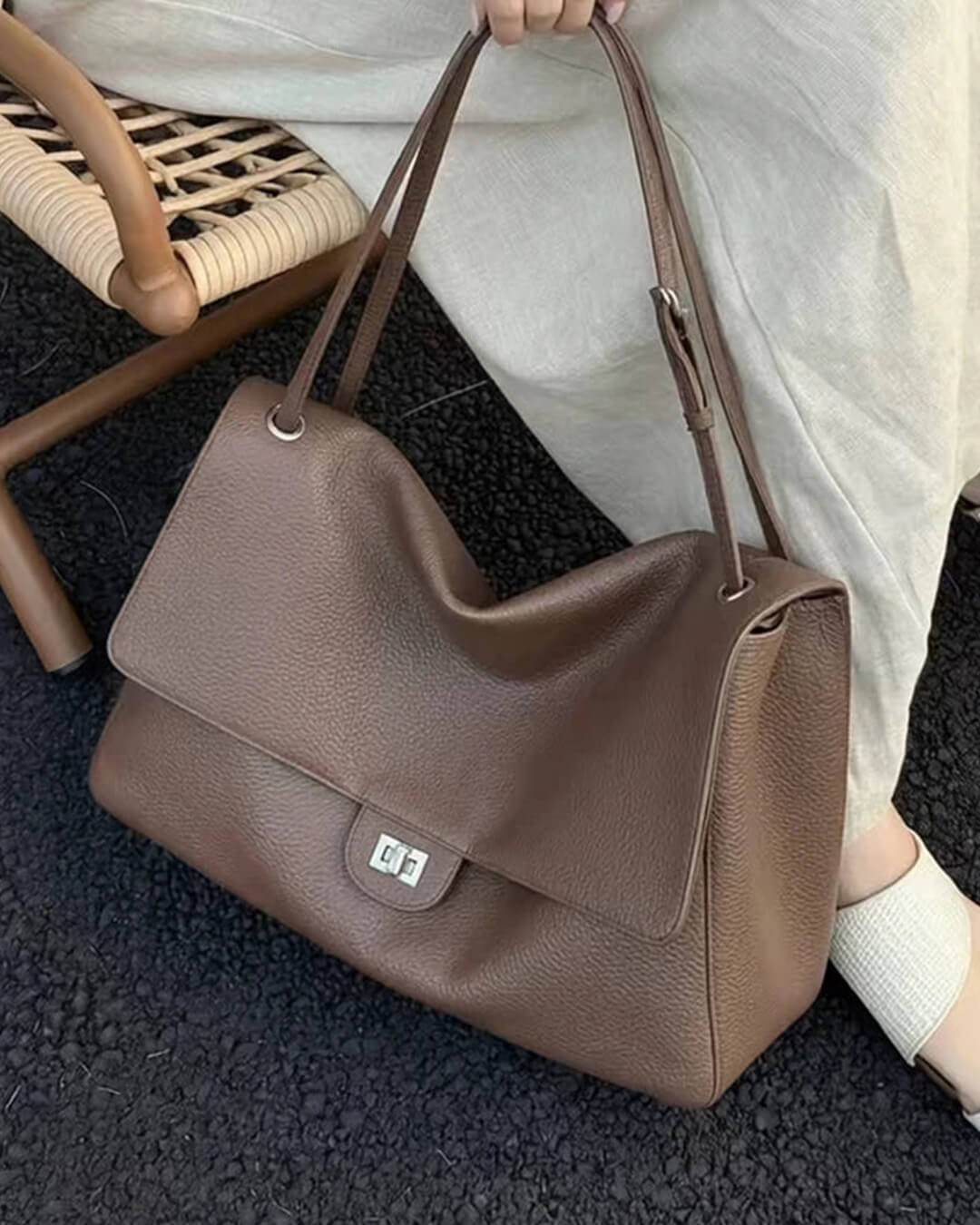 Miriam Crossbody Vegan Leather Shopper Bag