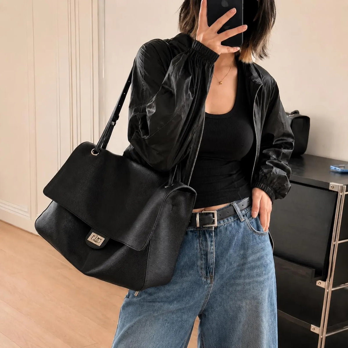 Miriam Crossbody Vegan Leather Shopper Bag