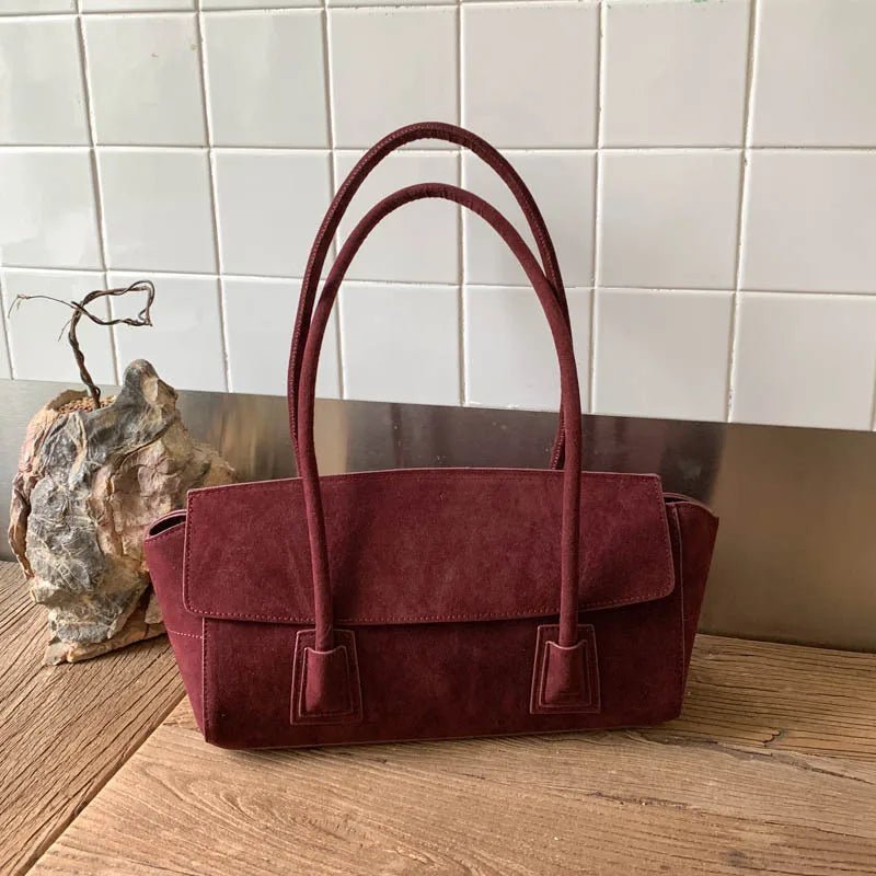 Nicole Vintage Faux Suede Shoulder Bag