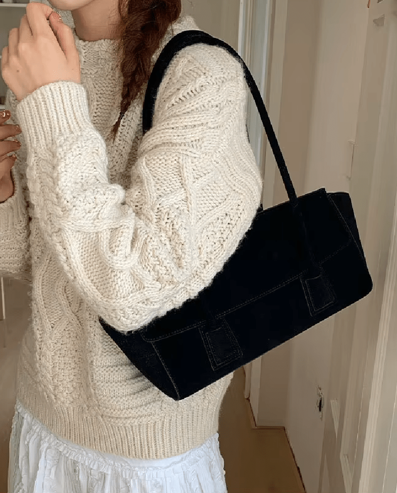 Nicole Vintage Faux Suede Shoulder Bag