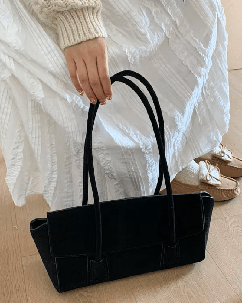 Nicole Vintage Faux Suede Shoulder Bag