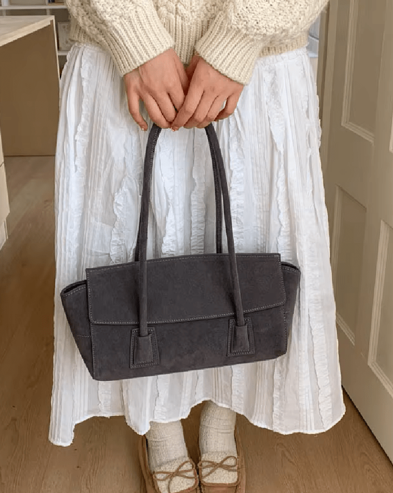 Nicole Vintage Faux Suede Shoulder Bag