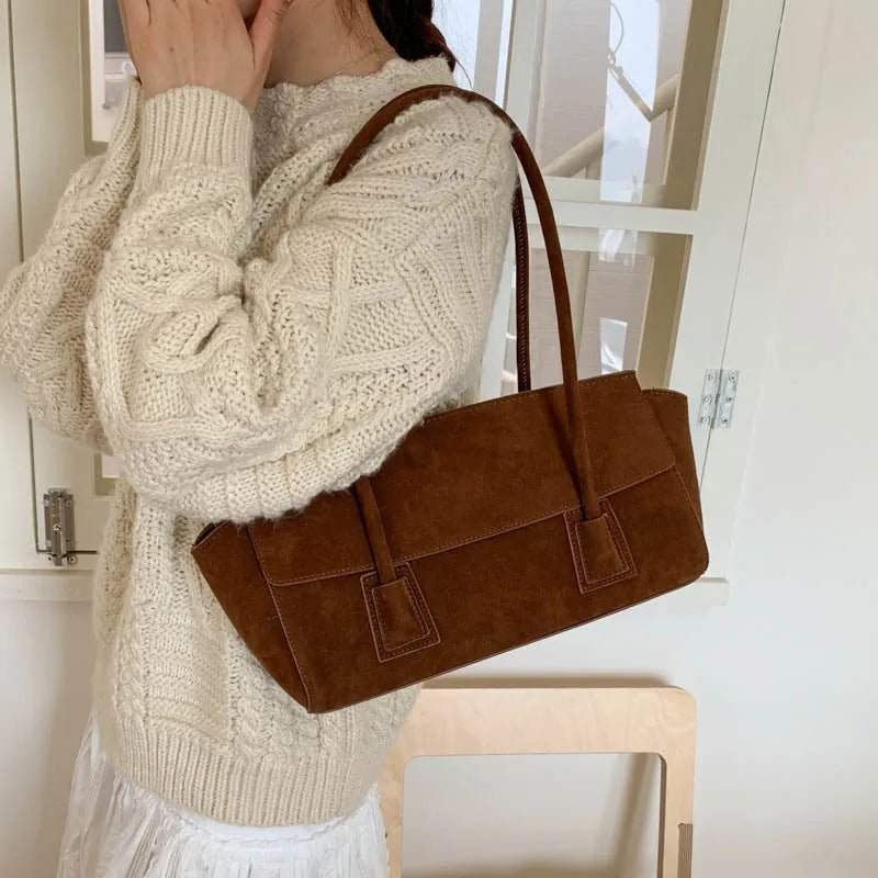 Nicole Vintage Faux Suede Shoulder Bag