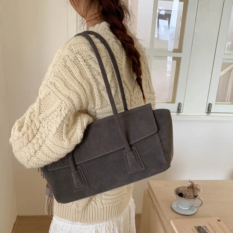 Nicole Vintage Faux Suede Shoulder Bag