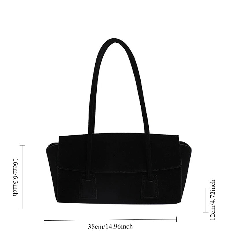Nicole Vintage Faux Suede Shoulder Bag