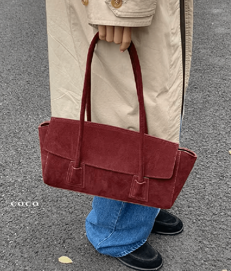 Nicole Vintage Faux Suede Shoulder Bag