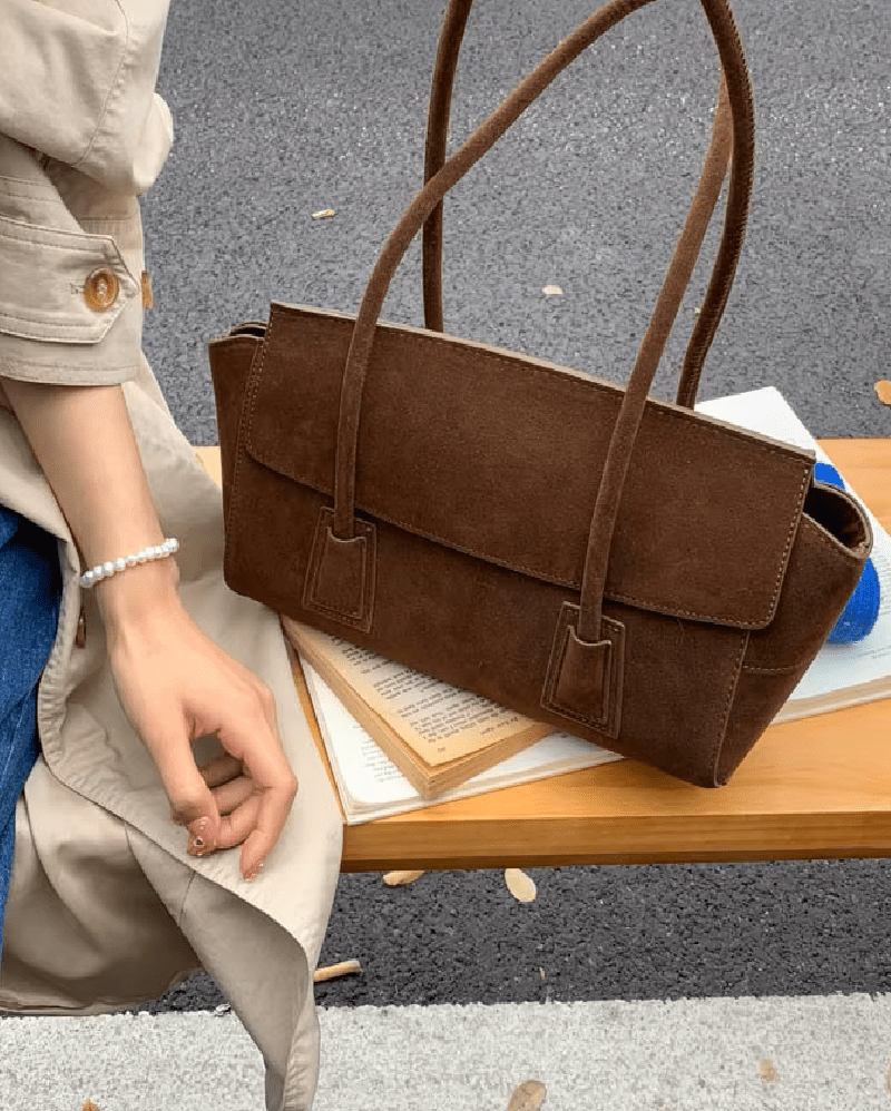 Nicole Vintage Faux Suede Shoulder Bag
