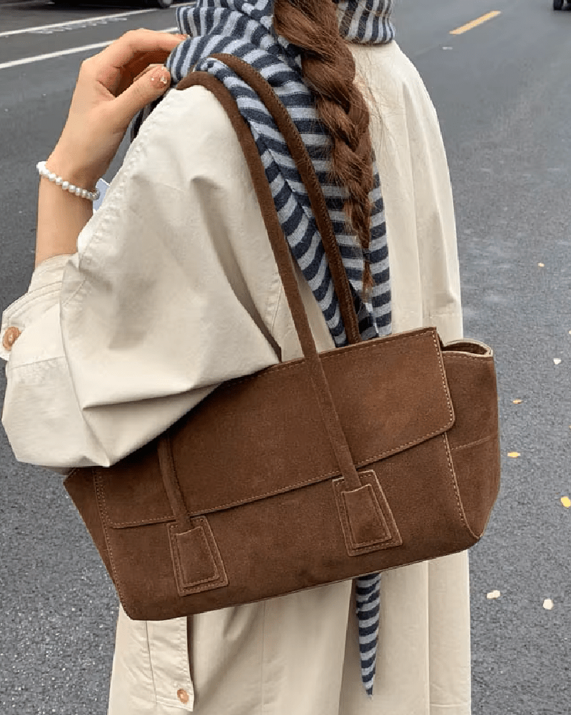 Nicole Vintage Faux Suede Shoulder Bag