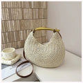 Sophia Sequined Straw Shoulder Bag