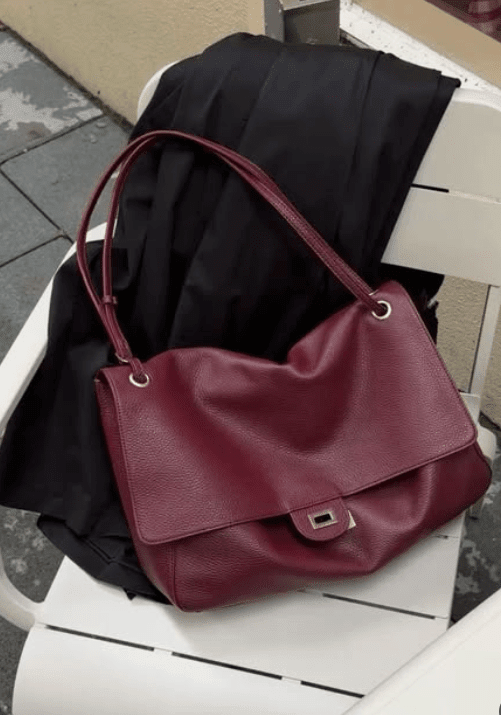 Carla Maxi Flap Vegan Leather Shoulder Bag