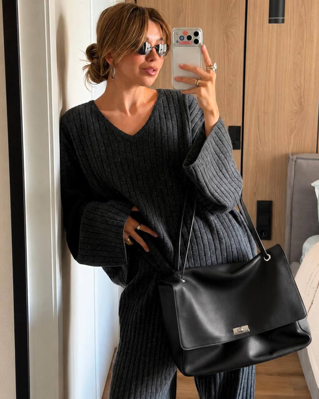 Carla Maxi Flap Vegan Leather Shoulder Bag