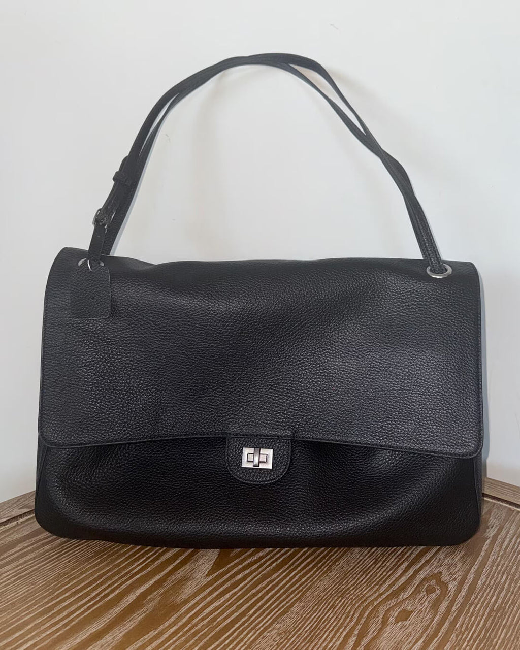 Carla Maxi Flap Vegan Leather Shoulder Bag