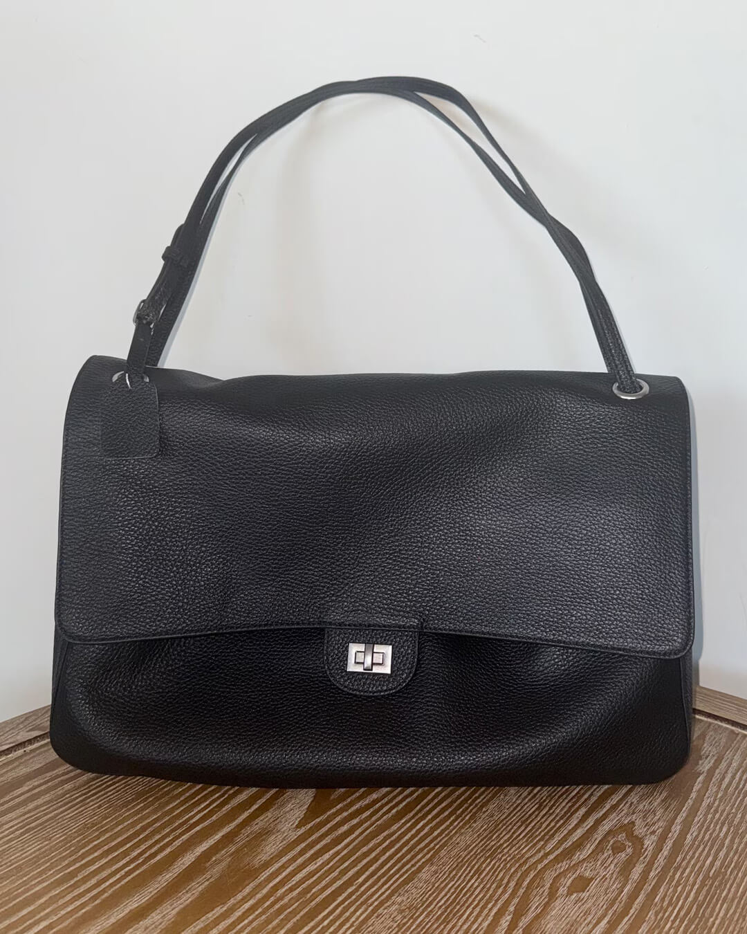 Carla Maxi Flap Vegan Leather Shoulder Bag