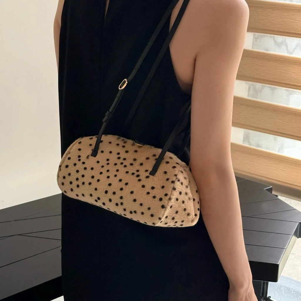 Nina Cheetah Faux Fur Shoulder Bag