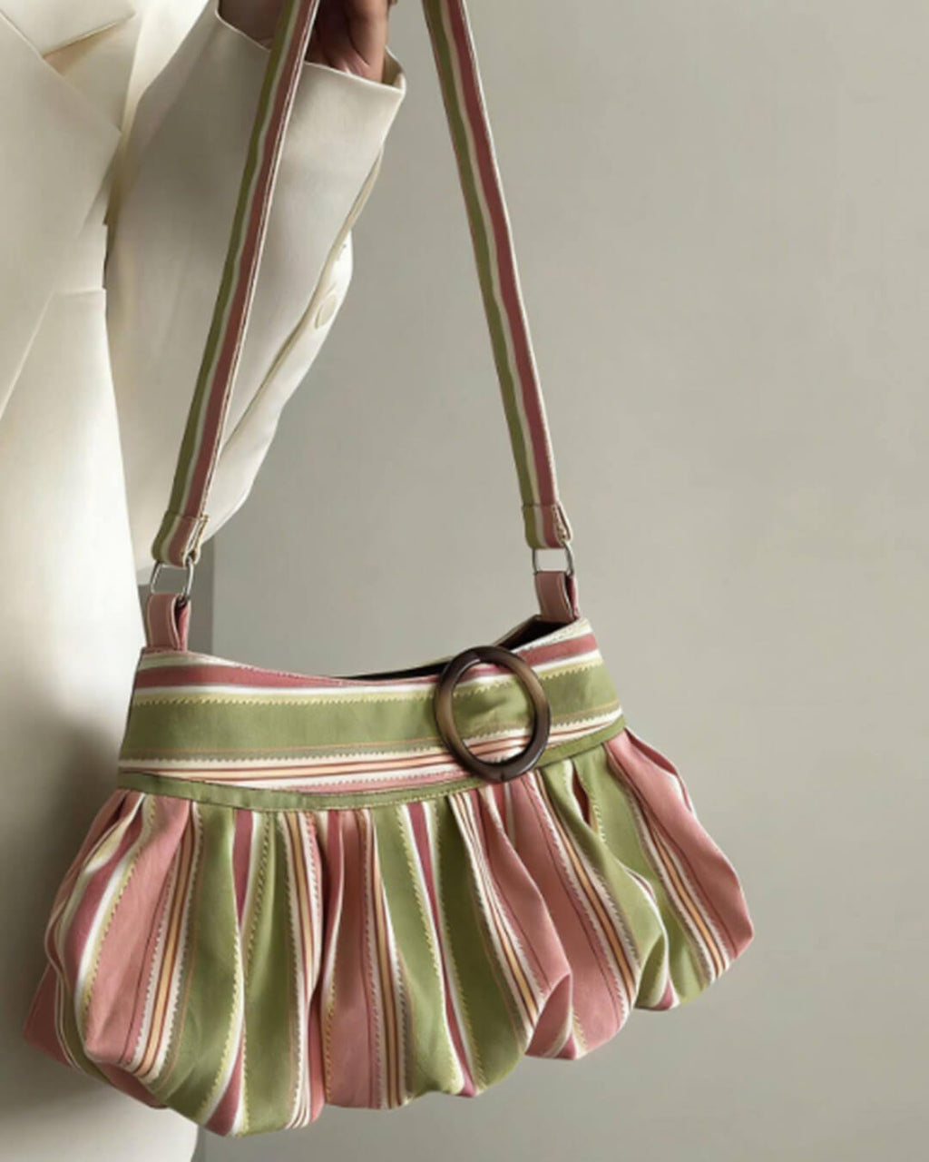 Sophia Striped Shoulder Bag