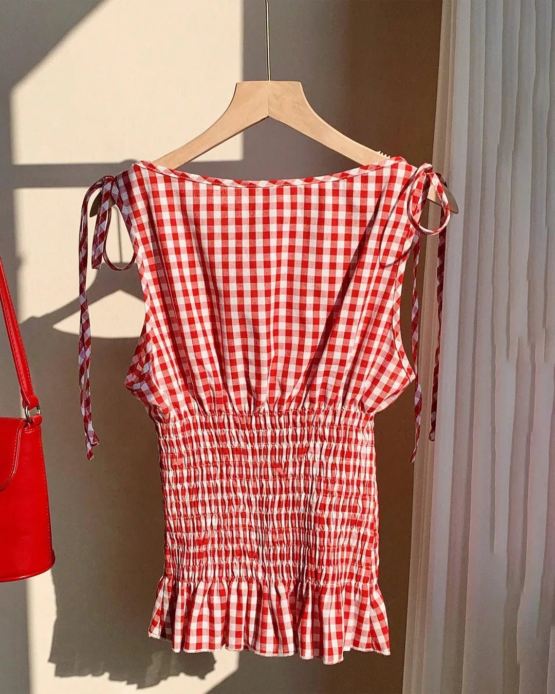 Audrey Vintage Gingham Blouse