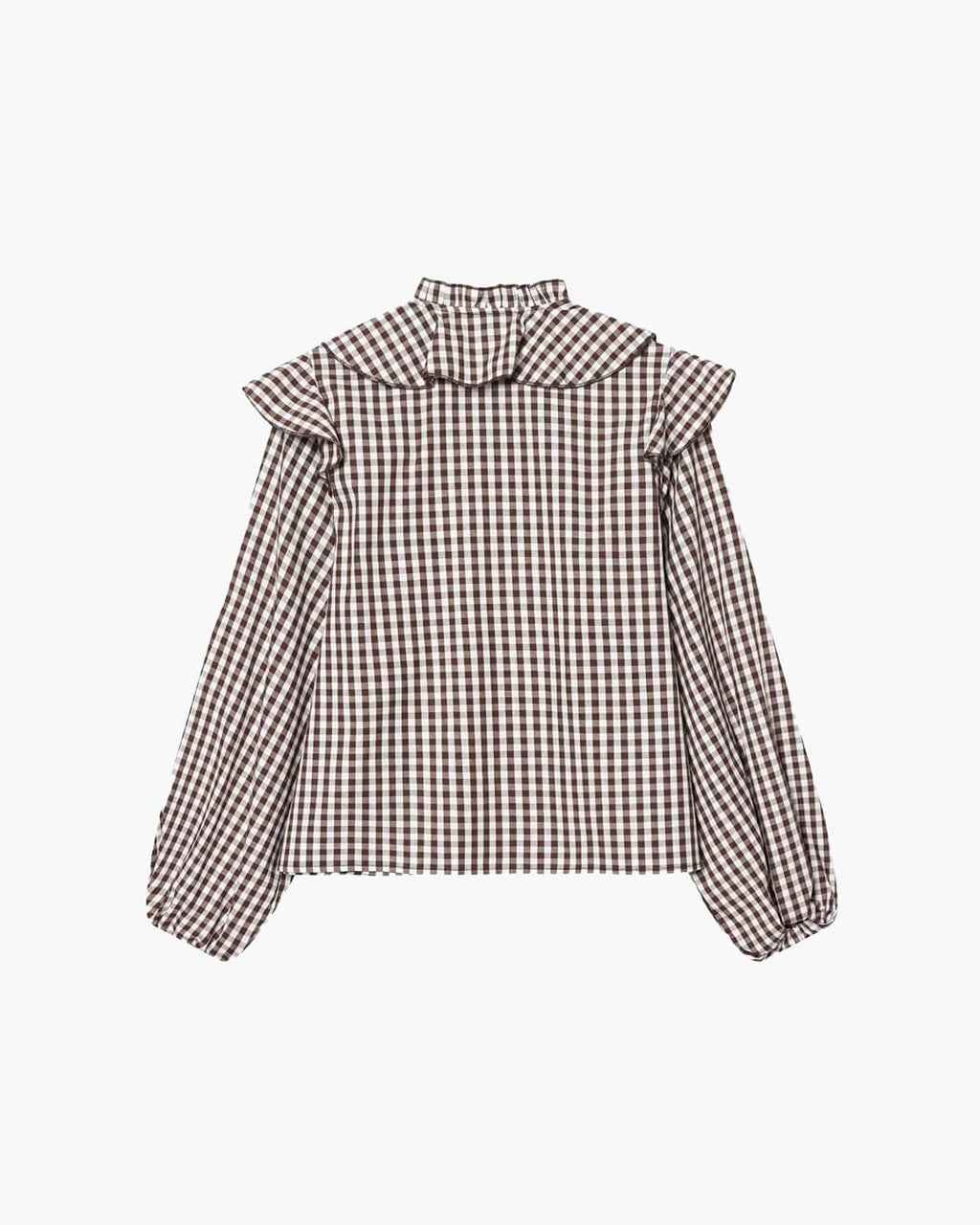 Anna Gingham Ruffle Blouse