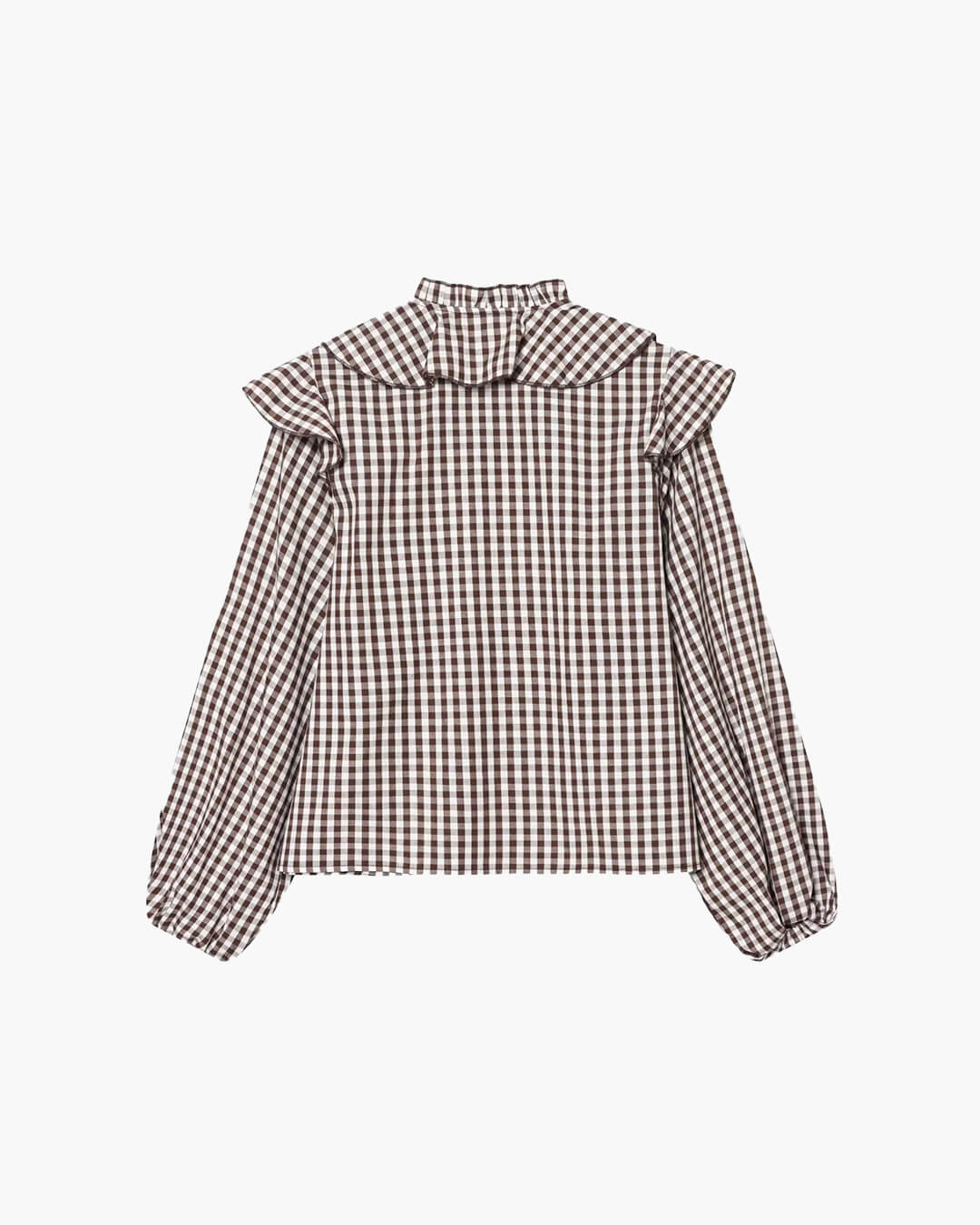 Anna Gingham Ruffle Blouse
