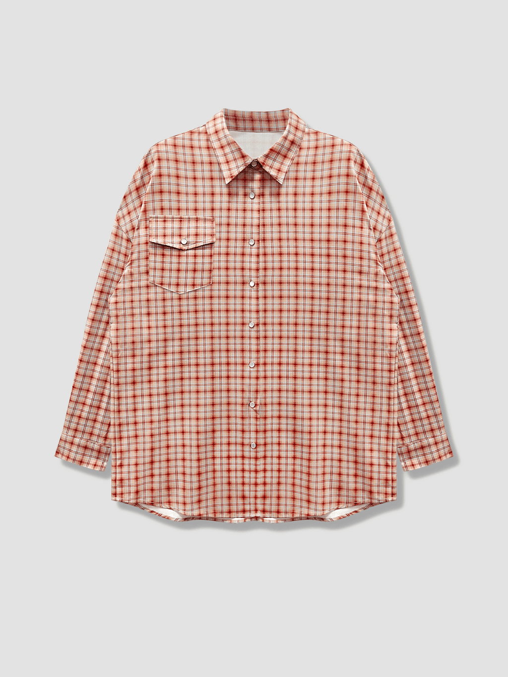 Carmen Oversized Plaid Shirt Blouse