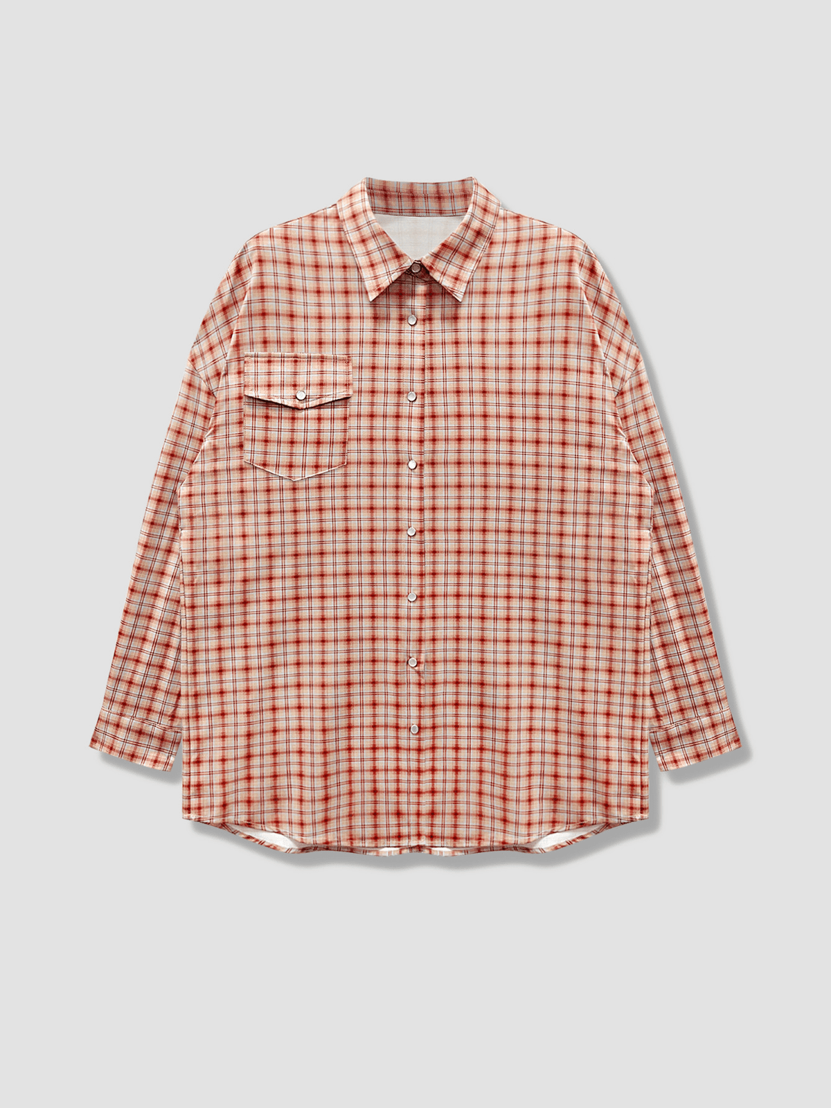 Carmen Oversized Plaid Shirt Blouse