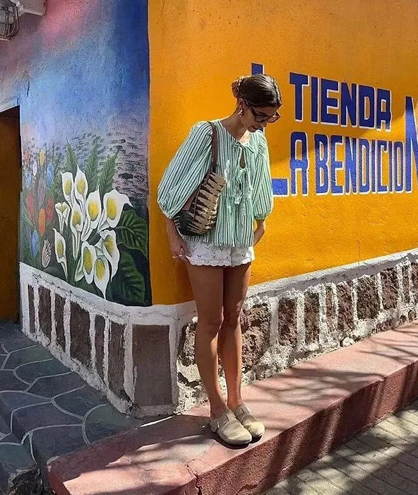 Emma Striped Puff Sleeve Blouse