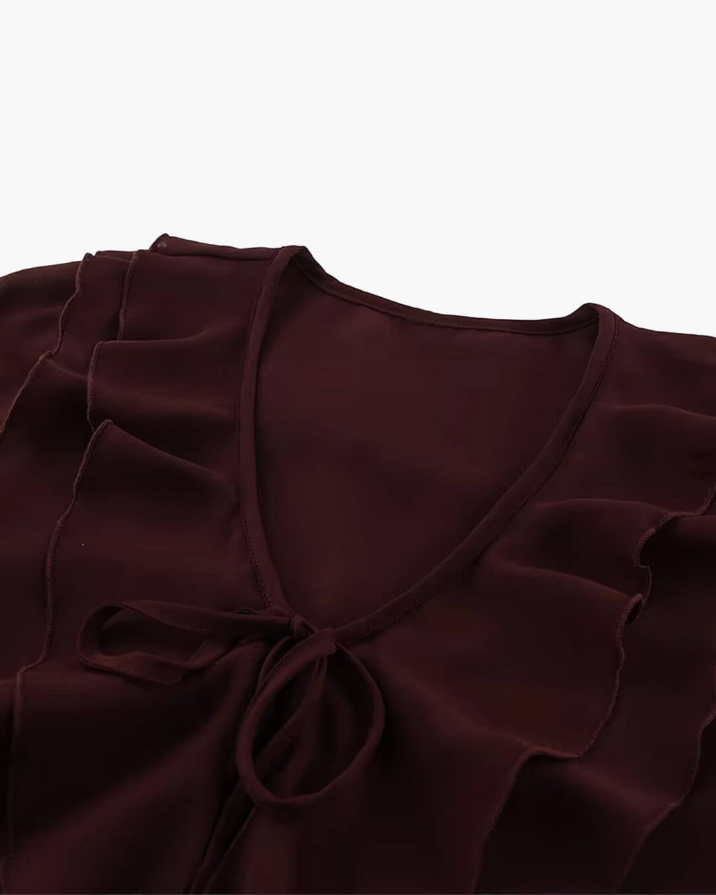 Linda Tie Neck Ruffled Blouse