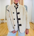 Adela Funnel Neck Sherpa Jacket
