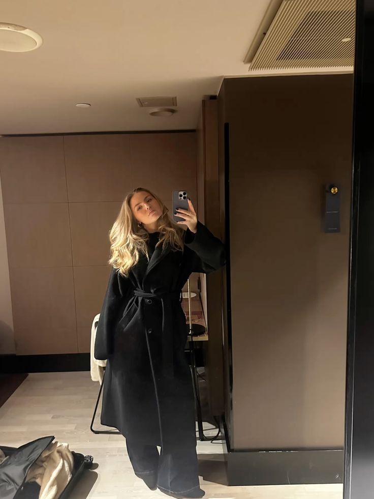 Claudine Long Belted High Collar Coat