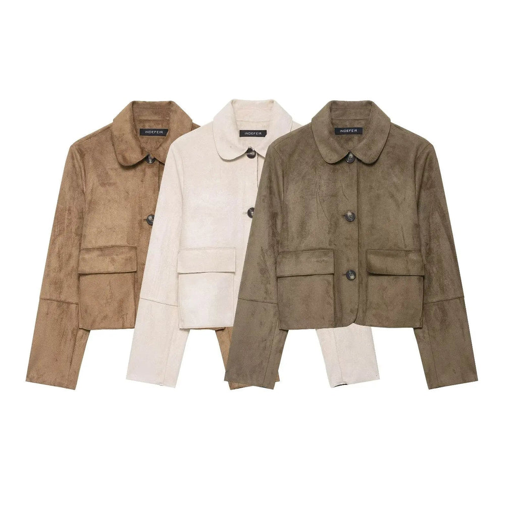 Elara Faux Suede Jacket
