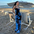 Aileena Tie Dye Lace Detail Maxi Dress